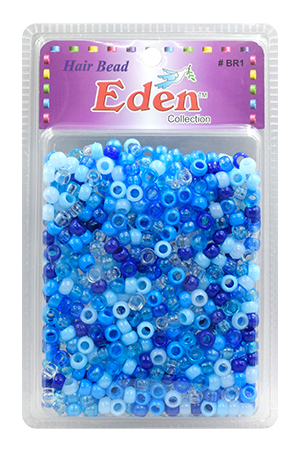Eden Small Blister Round Bead -Blue Mix #BR1B6 -pk