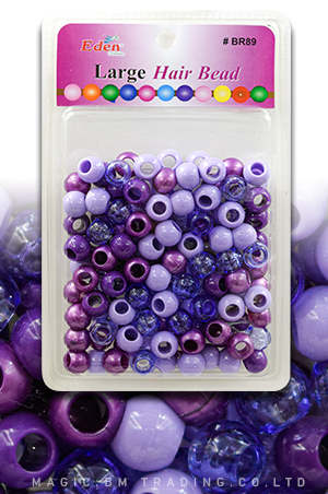 Eden XLG Blister Round Bead-Puple Tone#BR89PUR6-pk