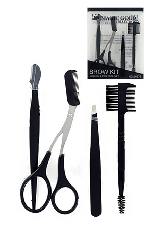 Eyebrow Kit [4pc,Razor,Scissor,Tweezer,Brush&Comb)#96673-set