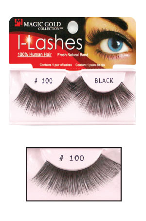 Eyelashes #100 Black (Magic Gold)