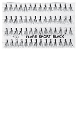 Eyelashes #130 Flare Short Black (Magic Gold)