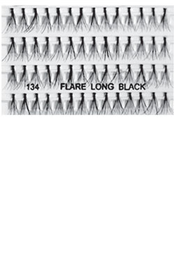 Eyelashes #134 Flare Long Black (Magic Gold)