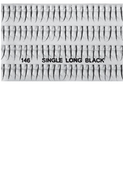 Eyelashes #146 Single Long Black (Magic Gold)