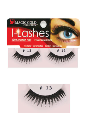 Eyelashes #15 Black (Magic Gold)