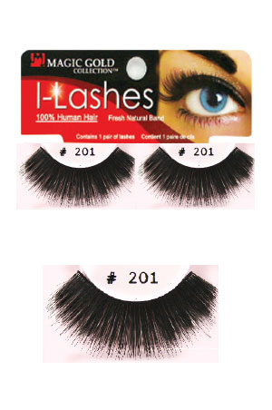 Eyelashes #201 Black (Magic Gold)