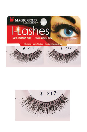 Eyelashes #217 Black (Magic Gold)