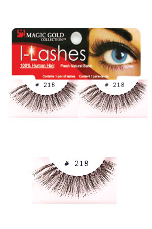 Eyelashes #218 Black (Magic Gold)