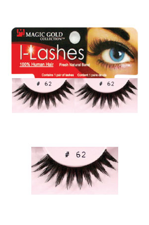 Eyelashes #62 Black (Magic Gold)