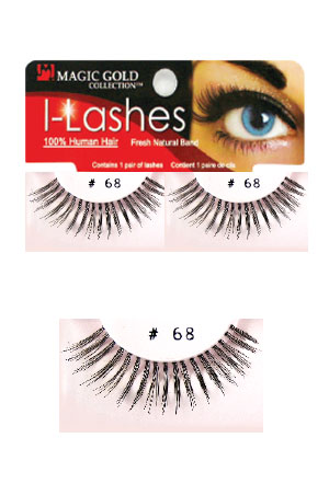 Eyelashes #68 Black (Magic Gold)
