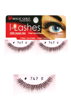 Eyelashes #747S Black (Magic Gold)