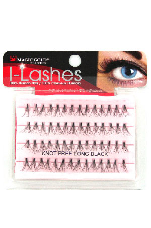 Eyelashes #Knot Free Flares Long Black (Magic Gold)
