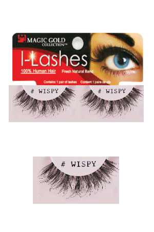 Eyelashes #WISPY Black (Magic Gold)