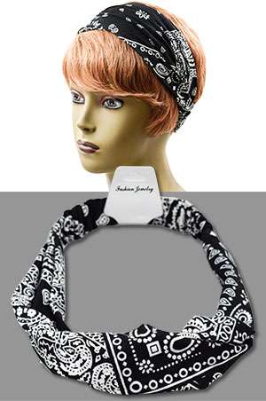 Fashion Jewelry-Head Band#HWR034BLA-dz