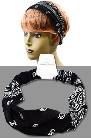 Fashion Jewelry-Head Wrap#HWR02BLA-dz