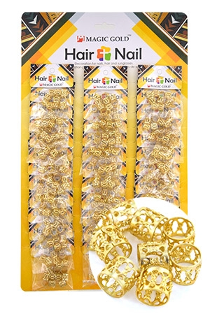 #CX7200 Gold Hair & Nail Ring Bead(L)  [36/pk]-pk