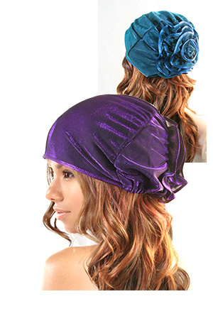 Fashion Net Cap Color w Flower Shape #5674 -pc