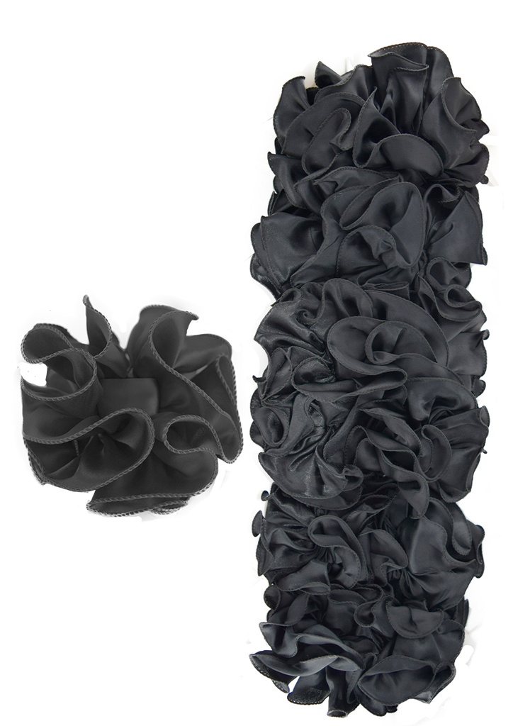 Flower Hair Clip Large #6405 [BLACK] -dz