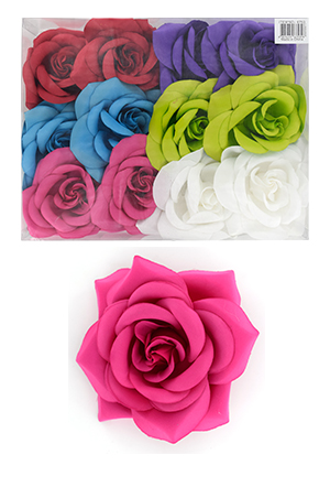 Flower hair clip #6753 (12pcs/pk) -pk