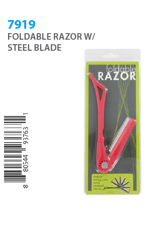 Foldable Razor w/ Steel Blade #3763 [#7919] -pc