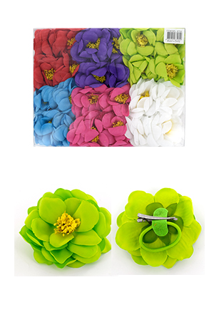 Fower Hair Clip #6756 (24pcs/pk) -pk