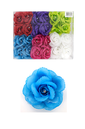 Fower Hair Clip #6757 (24pcs/pk) -pk