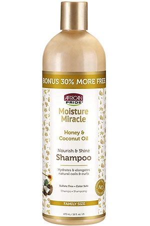African Pride Moist Miracle Honey & Co Shampoo(12+3oz)#74b