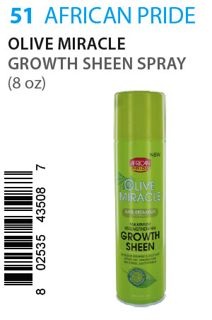 African Pride Olive Miracle Growth Sheen Spray (8oz)#51