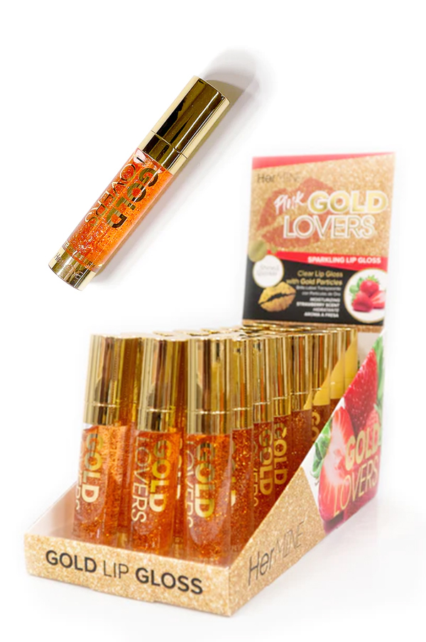 HERMINE Lip Oil-Gold Lovers-Strawberry scent(24pc/box) #13