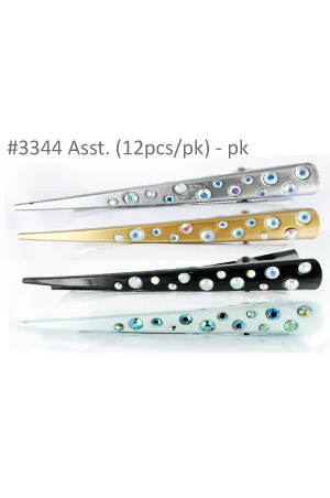 [MG93344] Hair Clip Long [12pcs/pk] #3344 -pk