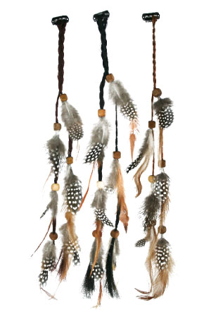 [MG30496] Hair Clip with Feather #3049-05 ASST -dz