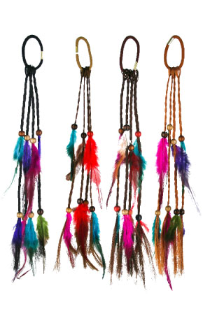 [MG30496] Hair Clip with Feather #3049-06 ASST -dz