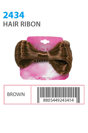 [MG24341] Hair Ribon #2434 Brown - dz