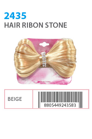 [MG24358] Hair Ribon Stone #2435 (Beige) -dz
