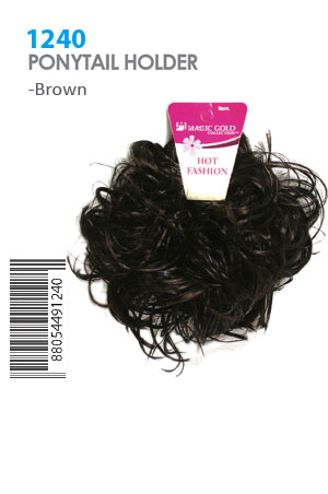Hot Fashion Ponytail Holder #1240 D.Brown Hair -dz