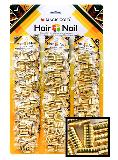 [MG97659] Magic Gold Hair & Nail Ring Bead #CX7659 (36pk) -Gold -pk