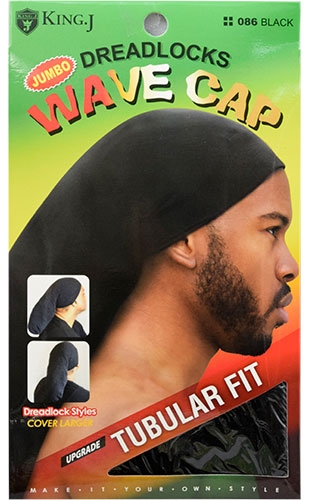 [KGJ00086] King.J  Dread Lock Wave Cap(Jumbo) #K086 Black-dz