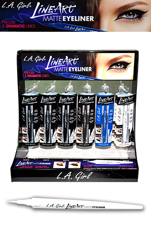 [LAG22712] L.A Girl Line Art Matte Eyeliner Display (72pc /4 kinds) #GCD119.1