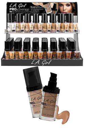 [LAG66416] L.A Girl Pro.Coverage HD Foundation 64 pc Display (16kdx4pc) #GCD253.1