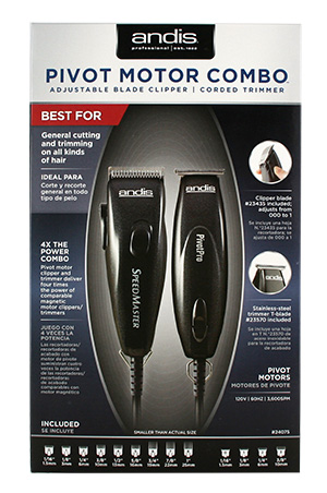 [AND24075] Andis Pivot Motor Clipper/Trimmer Combo-Black #24075