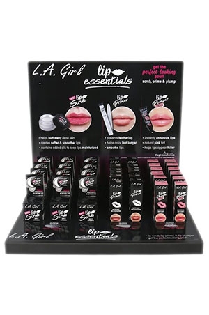 [LAG55258] L.A.Girl Lip Primer & Scrub Display (12pc X 3 items) #GPD287