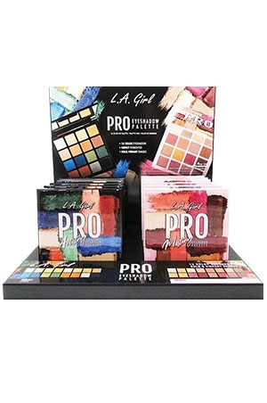 [LAG64313] L.A.Girl Pro Eyeshadow Palette & Brush Display (12pc x 2 colors) #GPD374B