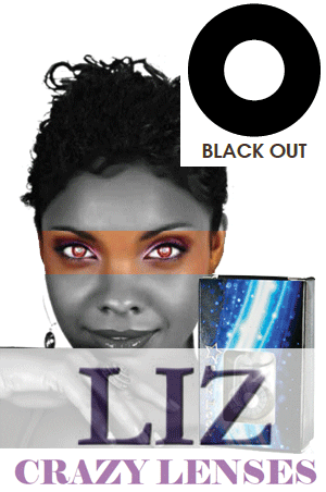 [LIZ93551] LIZ Color Crazy Contact Lenses #Black Out