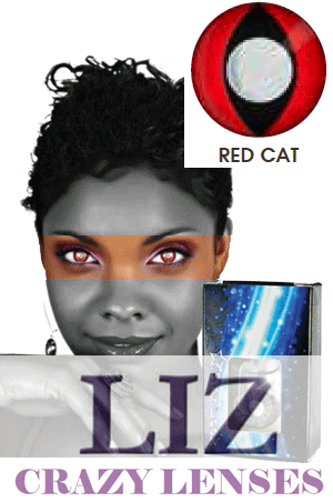 [LIZ93553] LIZ Color Crazy Contact Lenses #Red Cat