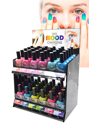 LIZ Mood Changing Nail Polish 60pc DS #LIZ6440(12kind,5each)