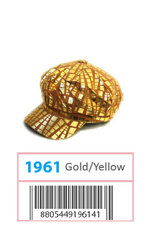 [MG19614] Leopard Hat #1961 Gold/Yellow