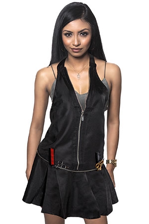 [LIZ99344] Liz  Apron VINTAGE DRESS #LIZ99344-BLACK-pc