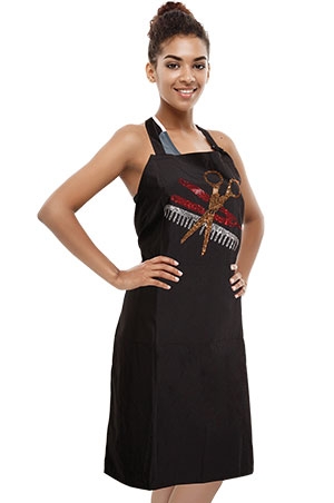 [LIZ98862] Liz Apron AF1-IRON on Grooners Rhinestone #LIZ98862-BLACK-pc