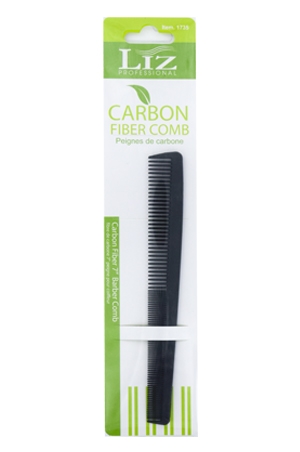 [LIZ91735] Liz Carbon Fiber 7" Barber Comb #1735 - pc