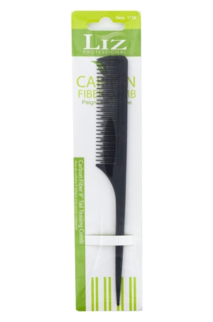 [LIZ91736] Liz Carbon Fiber 9" Tail Teasing Comb #1736 - pc