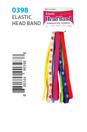 [MG90398] MGC Elastic Head Band #0398 ASST -dz